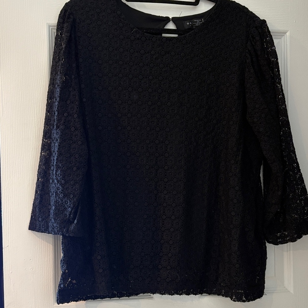 Grace Black Lace Blouse